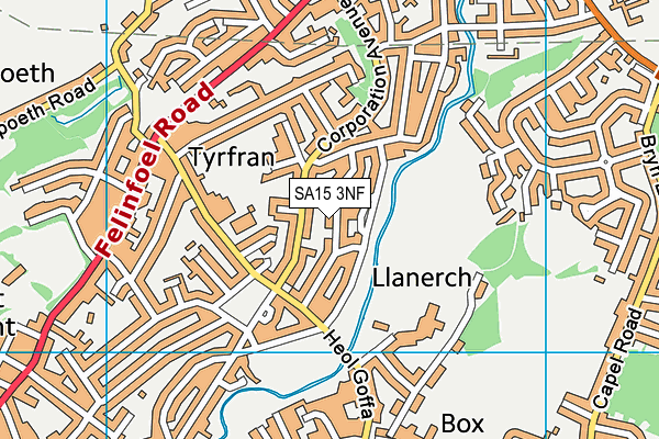 SA15 3NF map - OS VectorMap District (Ordnance Survey)