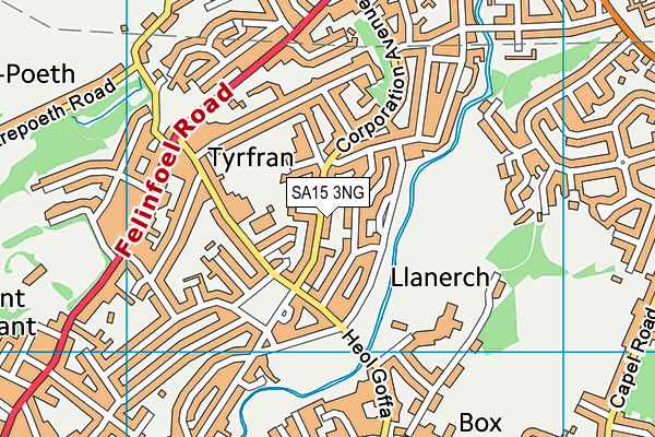 SA15 3NG map - OS VectorMap District (Ordnance Survey)