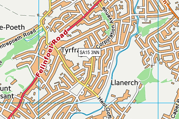 SA15 3NN map - OS VectorMap District (Ordnance Survey)