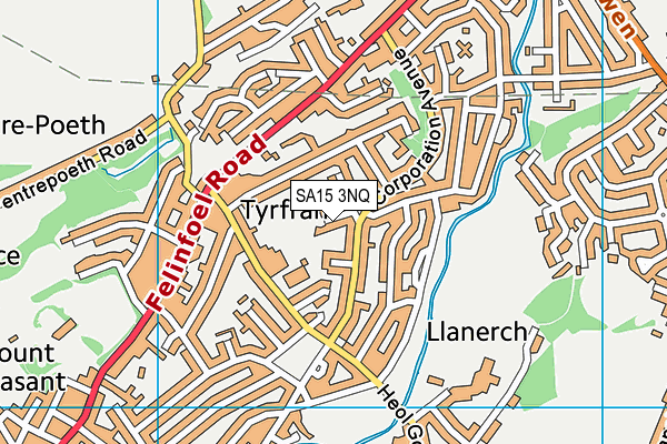 SA15 3NQ map - OS VectorMap District (Ordnance Survey)