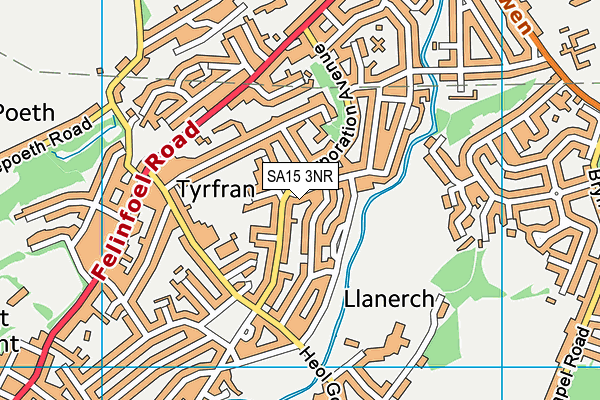 SA15 3NR map - OS VectorMap District (Ordnance Survey)