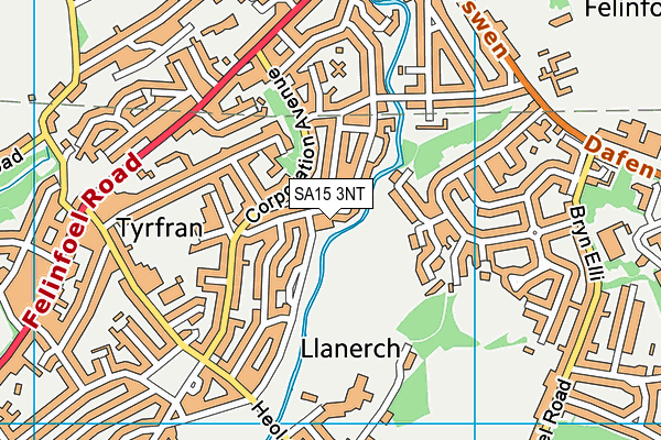 SA15 3NT map - OS VectorMap District (Ordnance Survey)