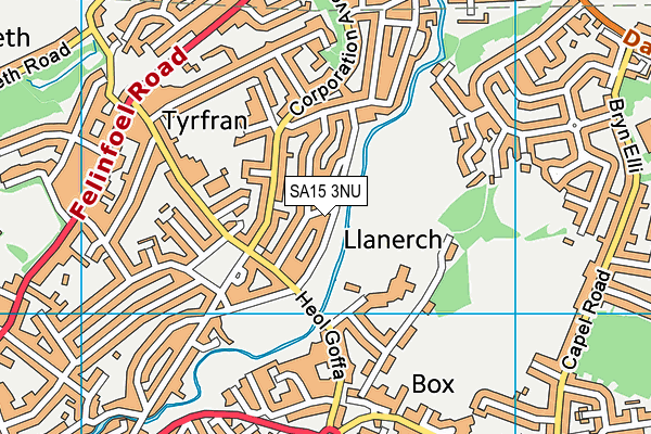 SA15 3NU map - OS VectorMap District (Ordnance Survey)