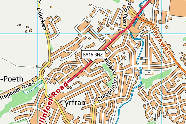 SA15 3NZ map - OS VectorMap District (Ordnance Survey)