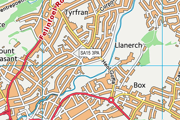 SA15 3PA map - OS VectorMap District (Ordnance Survey)