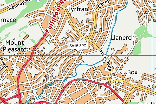 SA15 3PD map - OS VectorMap District (Ordnance Survey)