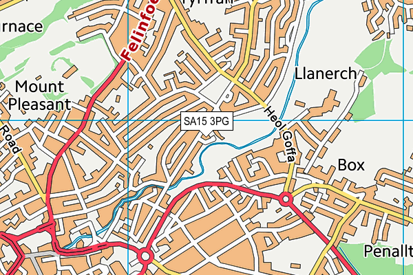 SA15 3PG map - OS VectorMap District (Ordnance Survey)