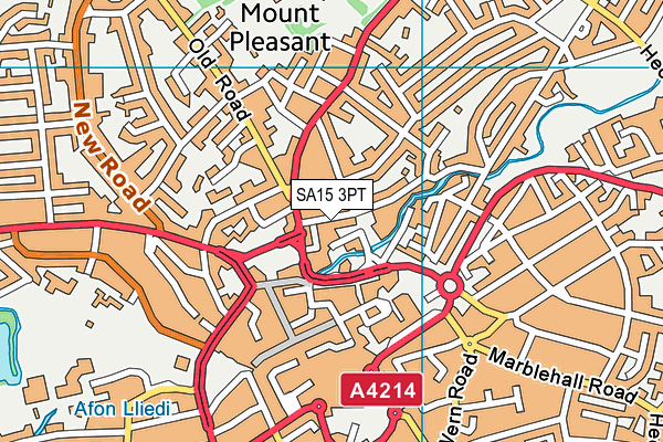 SA15 3PT map - OS VectorMap District (Ordnance Survey)