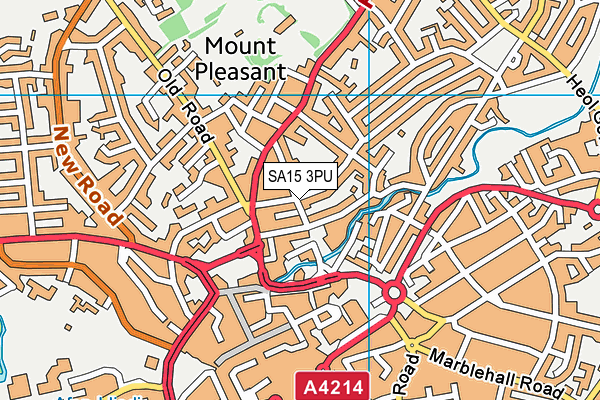 SA15 3PU map - OS VectorMap District (Ordnance Survey)