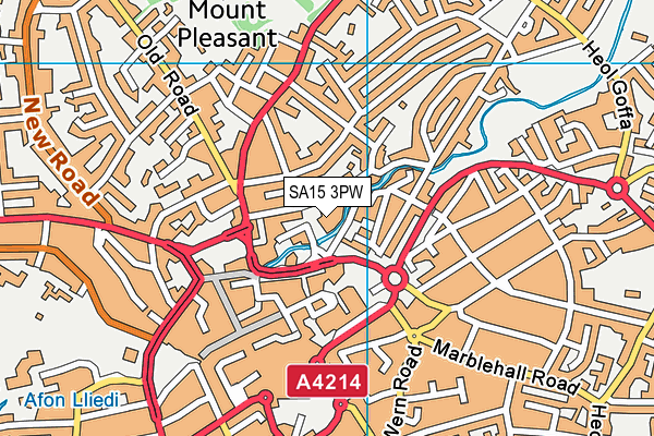 SA15 3PW map - OS VectorMap District (Ordnance Survey)