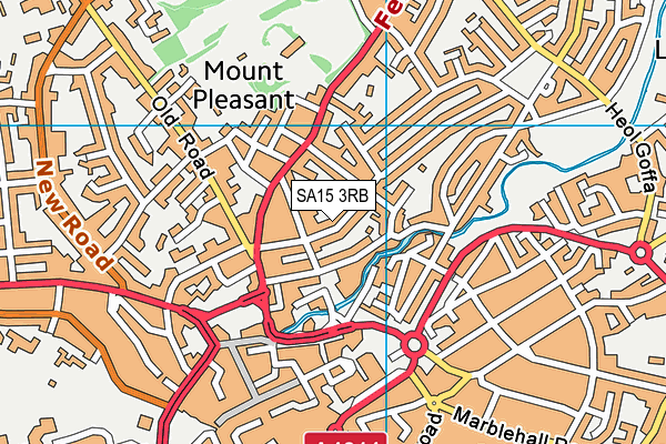 SA15 3RB map - OS VectorMap District (Ordnance Survey)