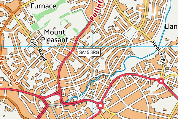 SA15 3RG map - OS VectorMap District (Ordnance Survey)