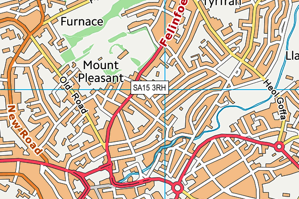 SA15 3RH map - OS VectorMap District (Ordnance Survey)