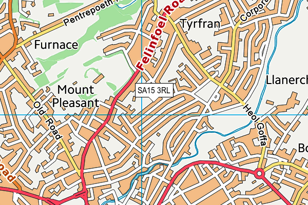 SA15 3RL map - OS VectorMap District (Ordnance Survey)