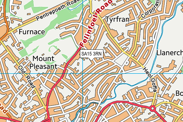 SA15 3RN map - OS VectorMap District (Ordnance Survey)