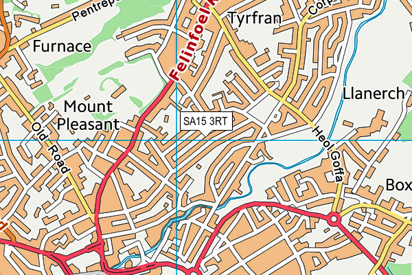 SA15 3RT map - OS VectorMap District (Ordnance Survey)