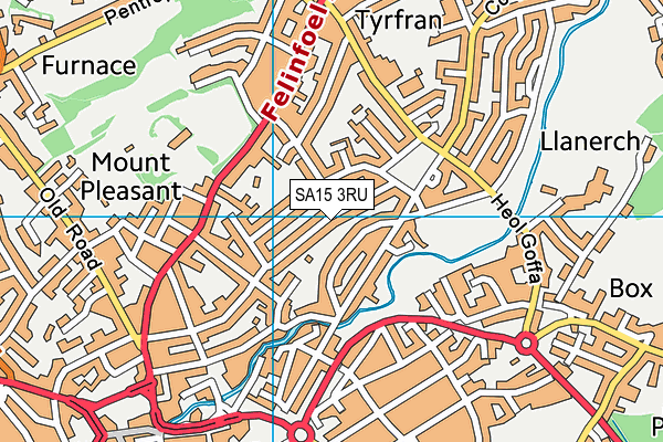 SA15 3RU map - OS VectorMap District (Ordnance Survey)