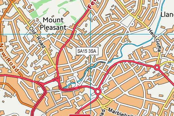 SA15 3SA map - OS VectorMap District (Ordnance Survey)