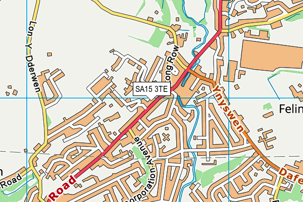 SA15 3TE map - OS VectorMap District (Ordnance Survey)