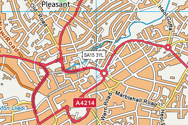 SA15 3YL map - OS VectorMap District (Ordnance Survey)