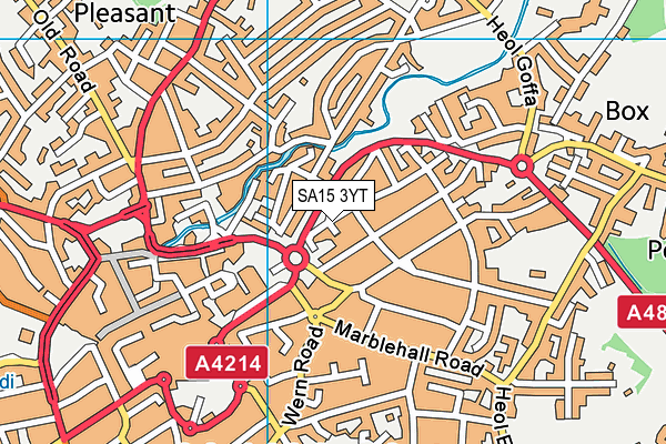 SA15 3YT map - OS VectorMap District (Ordnance Survey)