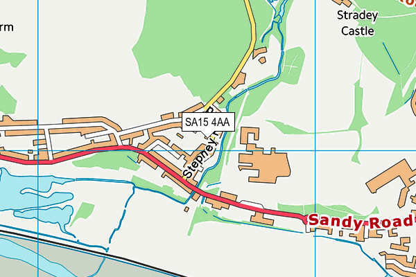 SA15 4AA map - OS VectorMap District (Ordnance Survey)