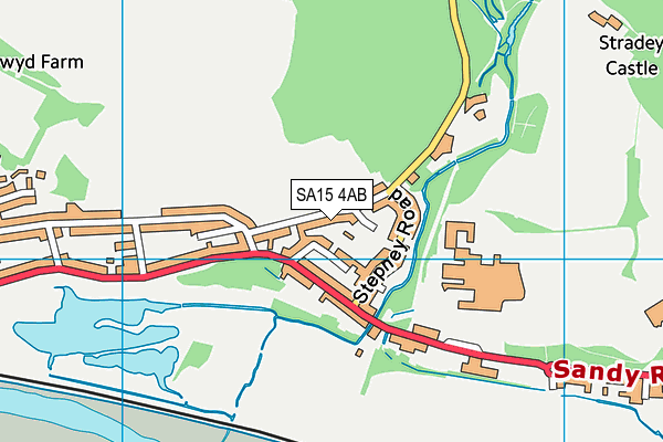 SA15 4AB map - OS VectorMap District (Ordnance Survey)