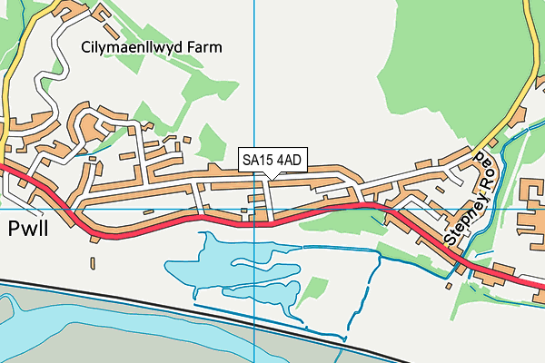 SA15 4AD map - OS VectorMap District (Ordnance Survey)