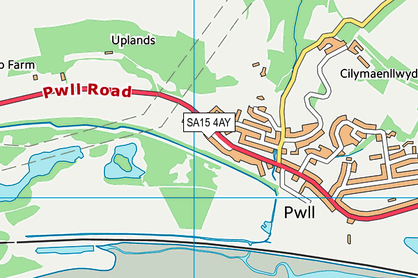SA15 4AY map - OS VectorMap District (Ordnance Survey)