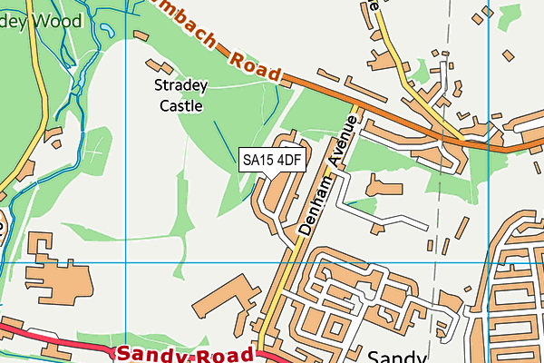 SA15 4DF map - OS VectorMap District (Ordnance Survey)