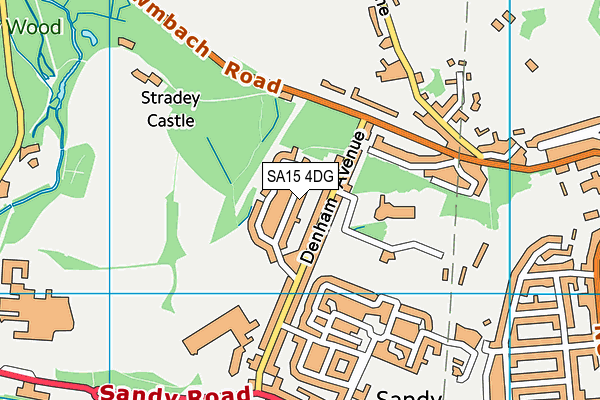 SA15 4DG map - OS VectorMap District (Ordnance Survey)