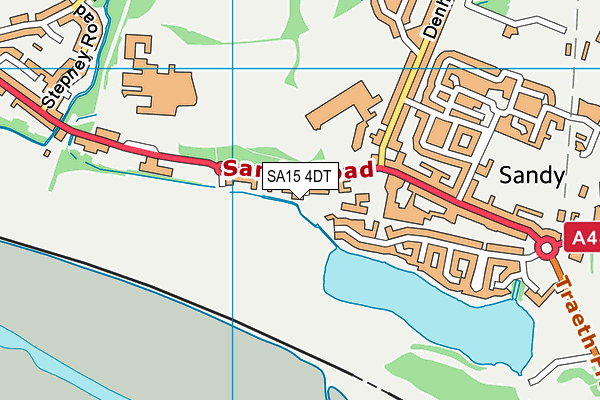 SA15 4DT map - OS VectorMap District (Ordnance Survey)