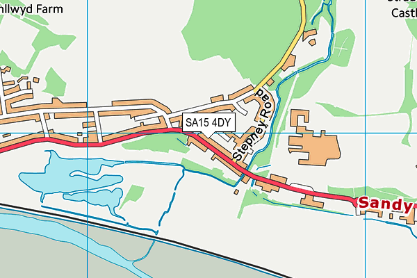 SA15 4DY map - OS VectorMap District (Ordnance Survey)