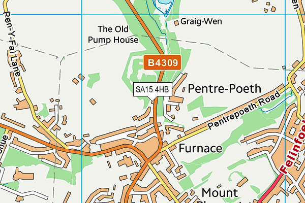 SA15 4HB map - OS VectorMap District (Ordnance Survey)