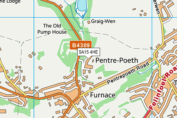 SA15 4HE map - OS VectorMap District (Ordnance Survey)