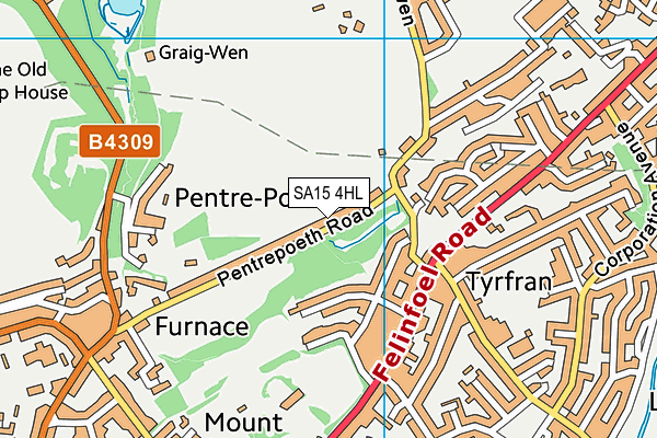 SA15 4HL map - OS VectorMap District (Ordnance Survey)
