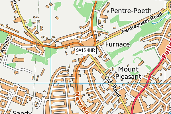 SA15 4HR map - OS VectorMap District (Ordnance Survey)