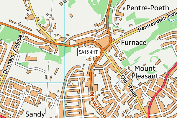 SA15 4HT map - OS VectorMap District (Ordnance Survey)