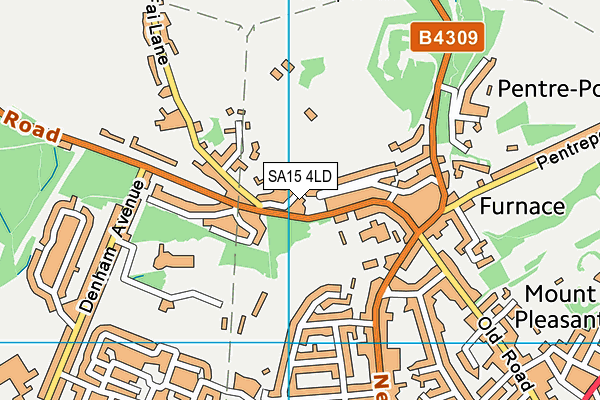 SA15 4LD map - OS VectorMap District (Ordnance Survey)