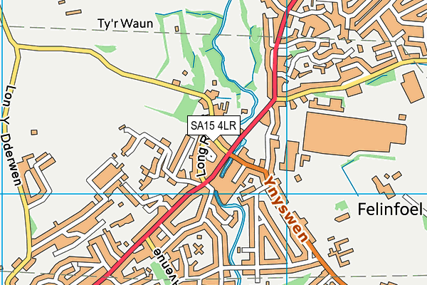 SA15 4LR map - OS VectorMap District (Ordnance Survey)