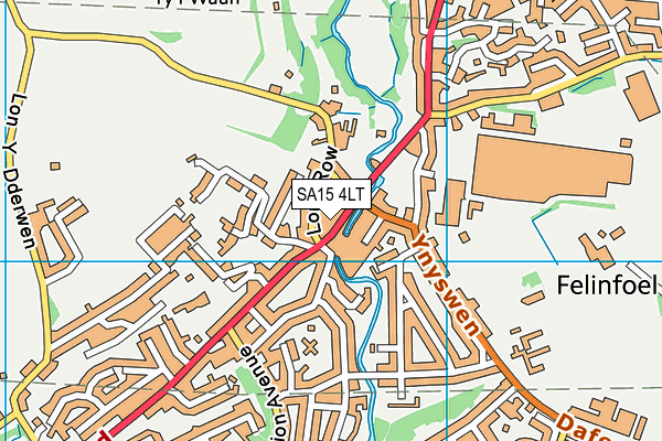 SA15 4LT map - OS VectorMap District (Ordnance Survey)