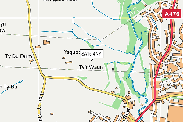 SA15 4NY map - OS VectorMap District (Ordnance Survey)