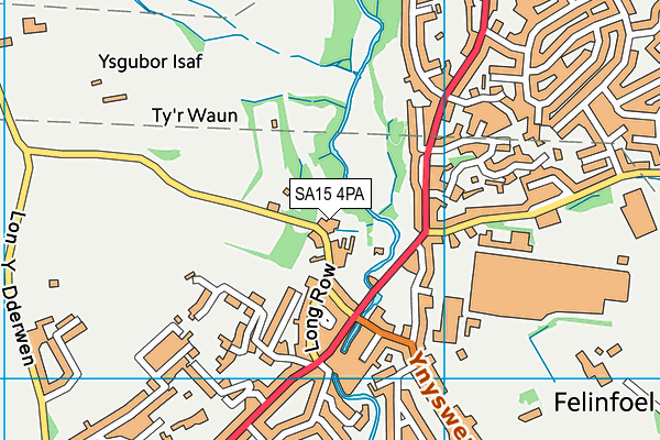 SA15 4PA map - OS VectorMap District (Ordnance Survey)