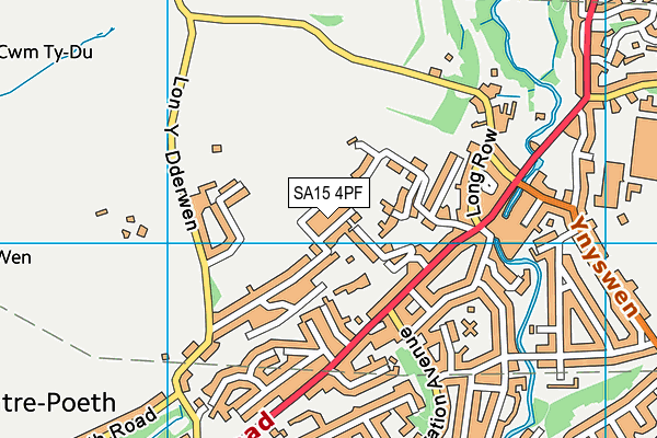SA15 4PF map - OS VectorMap District (Ordnance Survey)