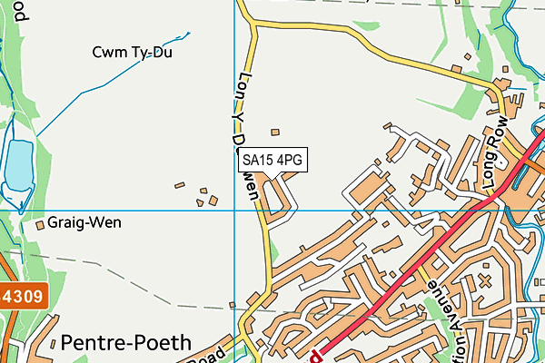 SA15 4PG map - OS VectorMap District (Ordnance Survey)