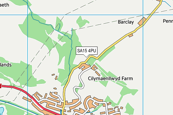 SA15 4PU map - OS VectorMap District (Ordnance Survey)