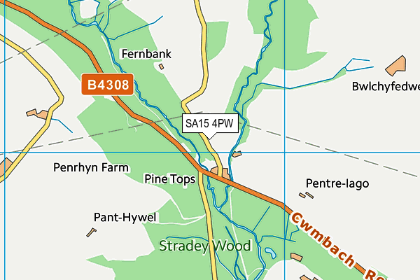 SA15 4PW map - OS VectorMap District (Ordnance Survey)