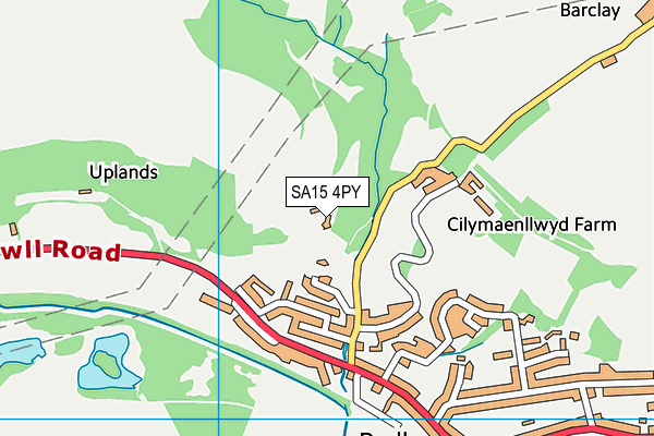 SA15 4PY map - OS VectorMap District (Ordnance Survey)