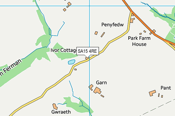 SA15 4RE map - OS VectorMap District (Ordnance Survey)