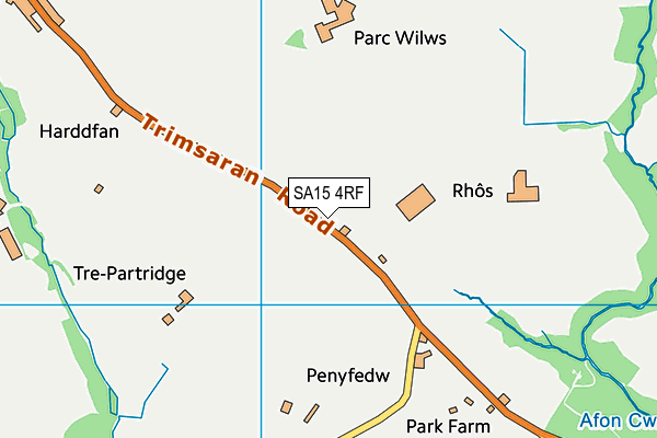 SA15 4RF map - OS VectorMap District (Ordnance Survey)